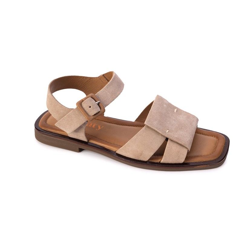 500-4013-201-beige-suede Сандалии жен.замша-кожа бежевый